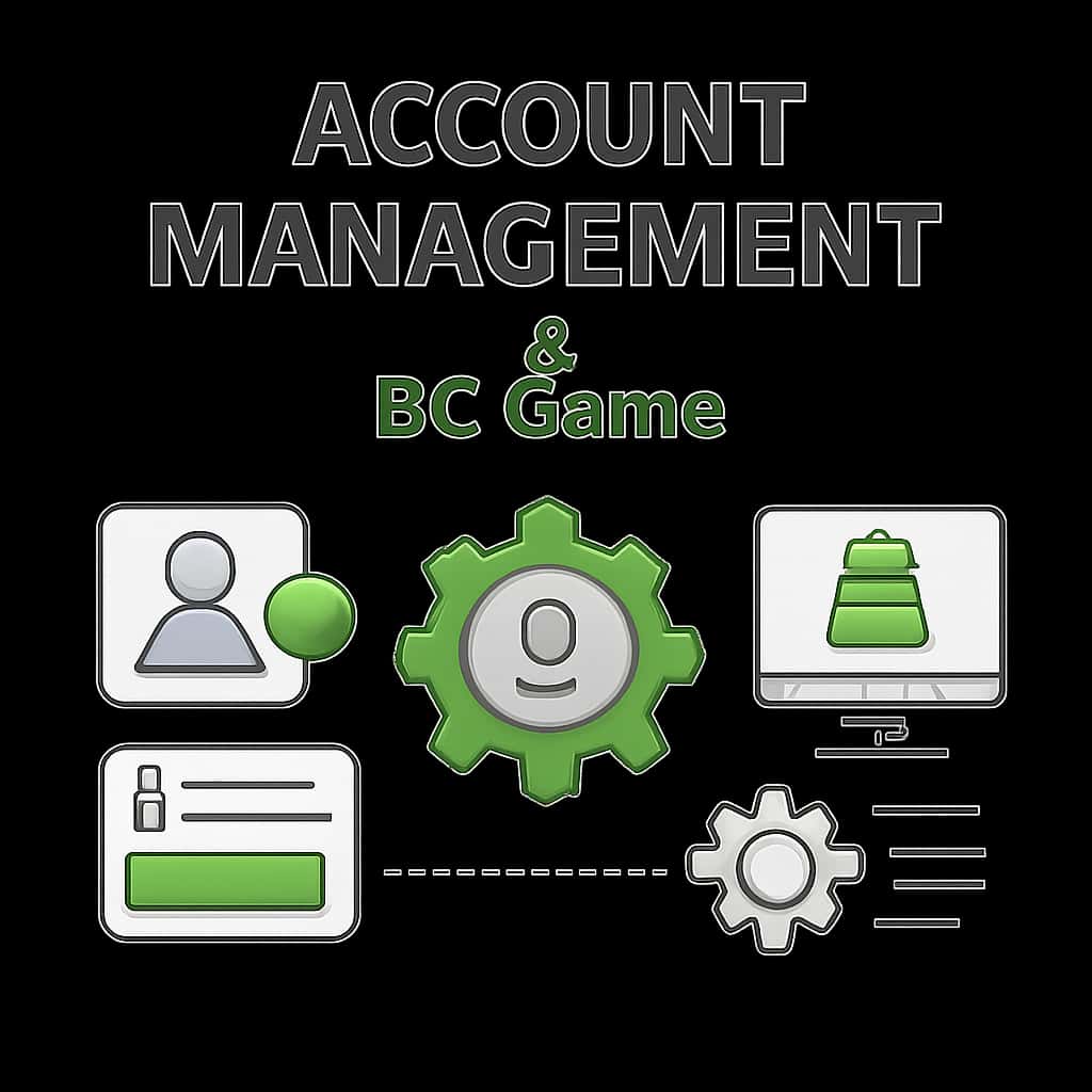 A diagram illustrating features of account management for BC Game.
