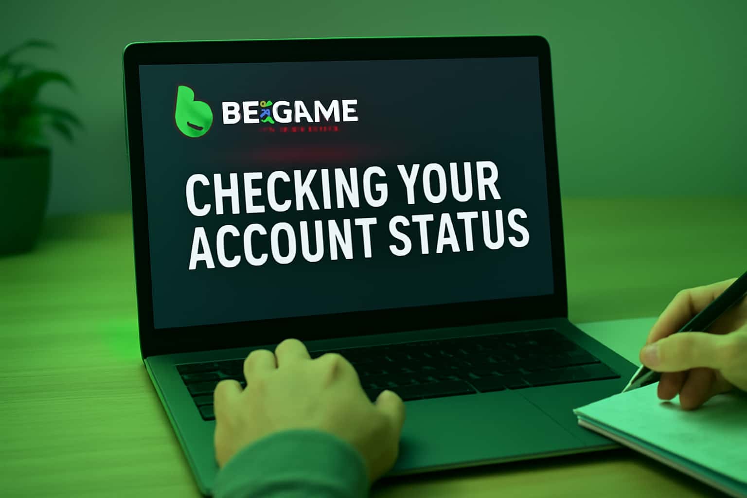 An informative scene illustrating the concept of checking a BC Game account status.