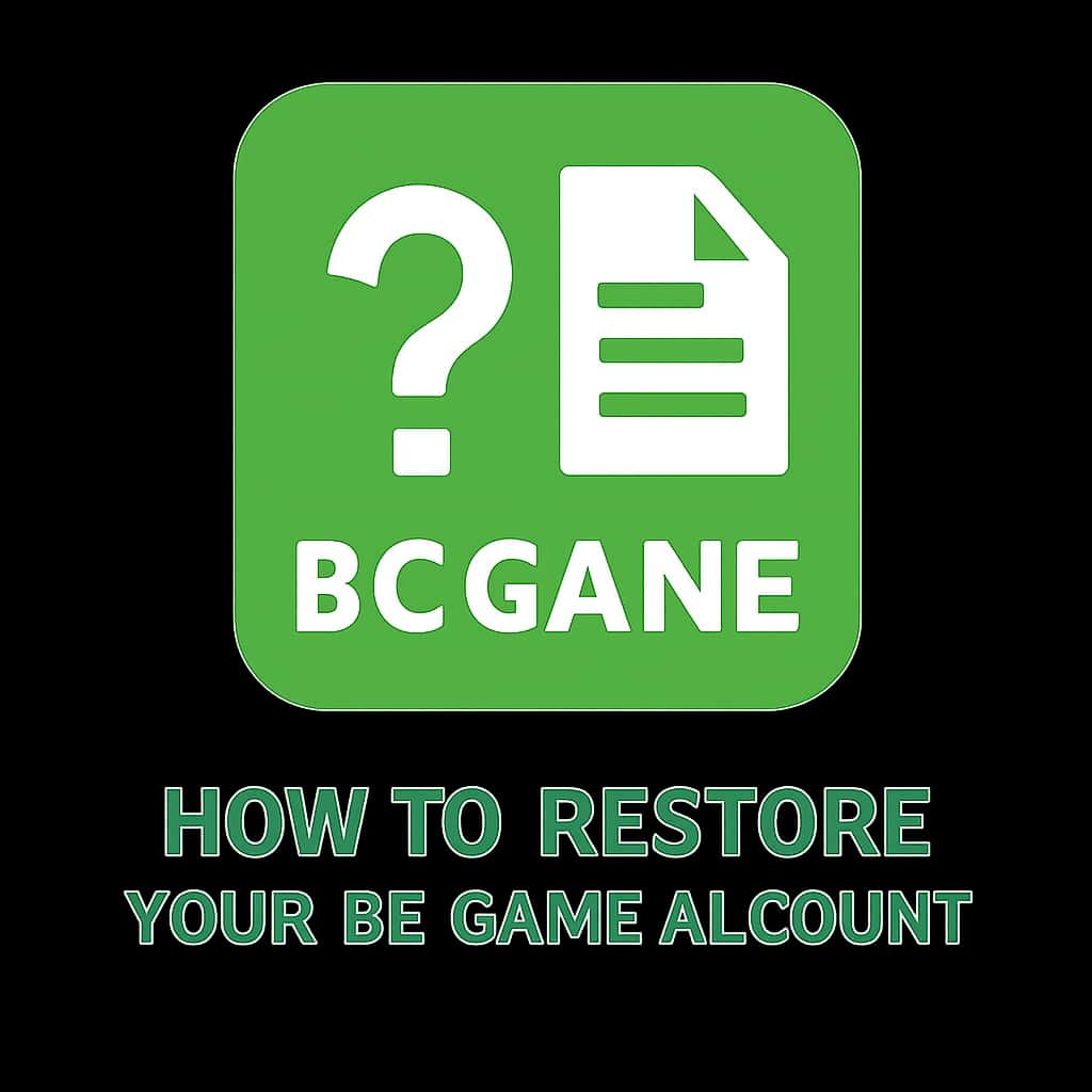 A badge representing the process of restoring a BC Game account.