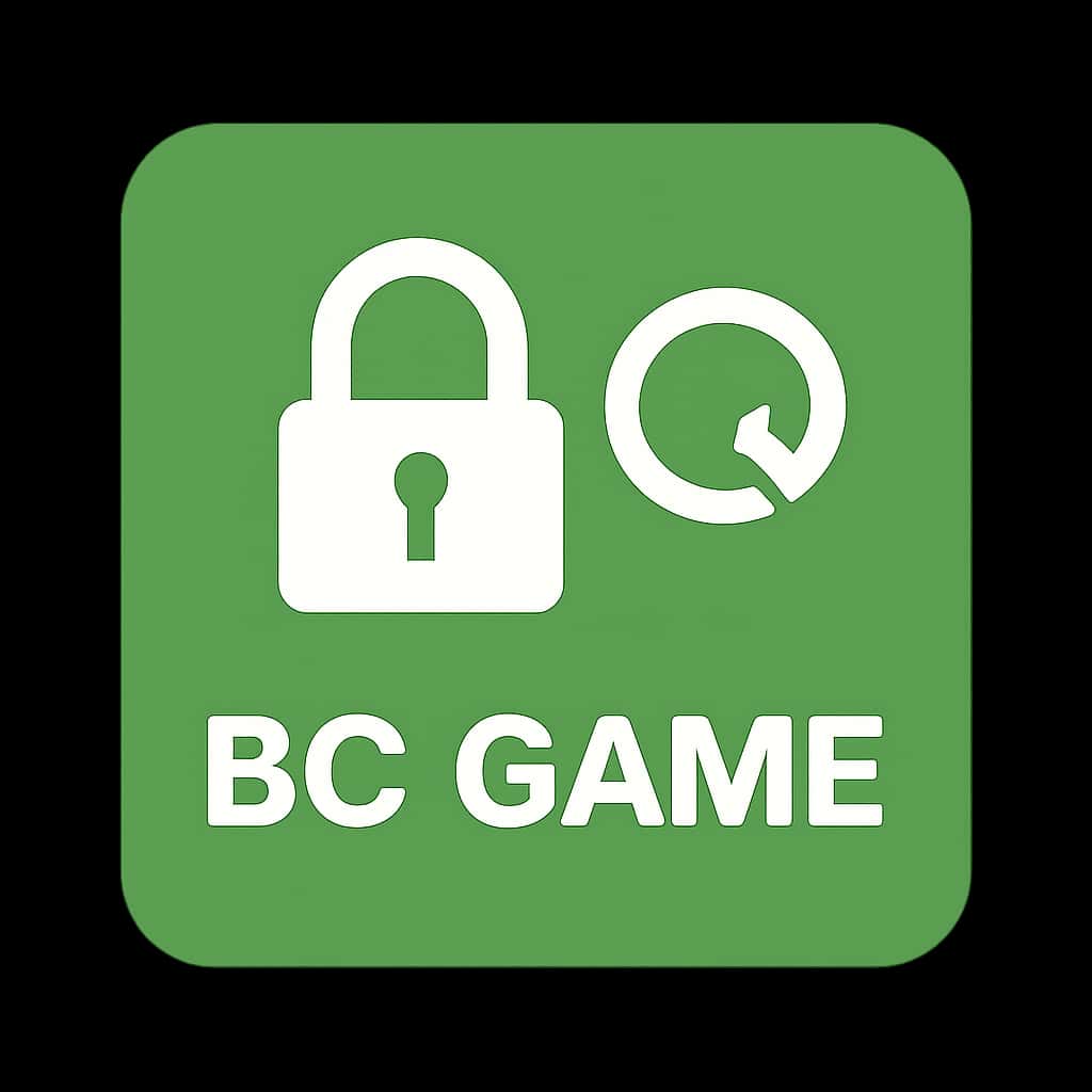 A simple icon illustrating the concept of password reset for BC Game, utilizing a green color scheme.