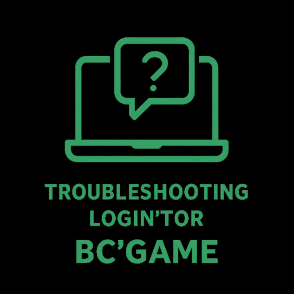 Icon representing login troubleshooting for BC Game.